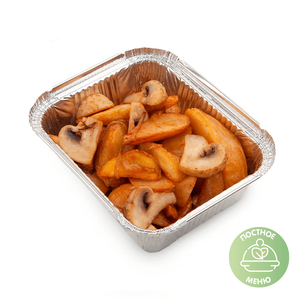 Картофель жареный с грибами - заказать веганское Симферополь