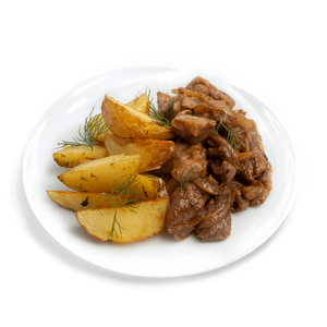 Жареная свинина  с картофелем по-домашнему - заказать вторые блюда Симферополь