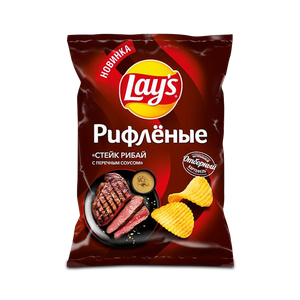 Lays рифленные Стейк рибай перечный соус, 140г - заказать  Симферополь
