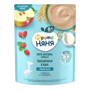 ФРУТОНЯНЯ Каша молочная пшеничная яблоко-земляника 200г - заказать каши Симферополь