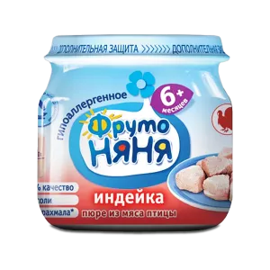 ФРУТОНЯНЯ Пюре 80г индейка - заказать пюре Севастополь