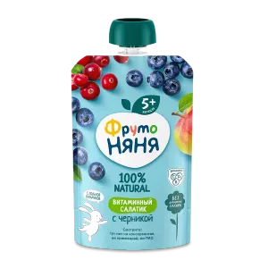 ФРУТОНЯНЯ Пюре 90г витаминный салат с черникой - заказать пюре Симферополь