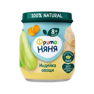 ФРУТОНЯНЯ Пюре индейка-овощи 100г - заказать пюре Севастополь
