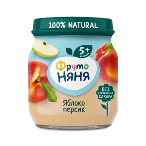 ФРУТОНЯНЯ Пюре 100г яблоко-персик натуральное - заказать пюре Севастополь