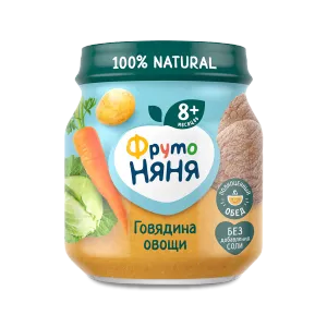 ФРУТОНЯНЯ Пюре 100г говядина-овощи - заказать пюре Симферополь