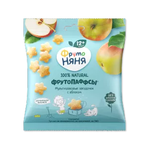 ФРУТОНЯНЯ ФрутоПаффсы® Мультизлаковые звездочки с яблоком 21г - заказать сухие завтраки Симферополь