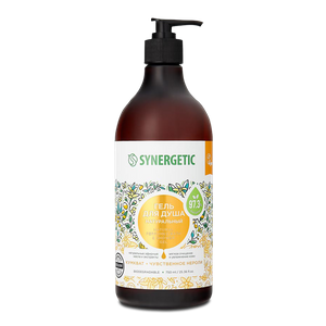 Натуральный биоразлагаемый гель для душа SYNERGETIC кумкват и чувственное нероли, 380мл - заказать для тела Симферополь