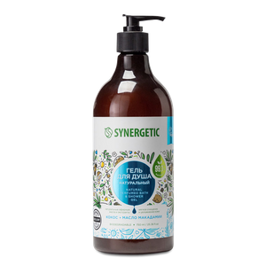 Натуральный биоразлагаемый гель для душа SYNERGETIC кокос и масло макадамии, 380мл - заказать для тела Симферополь