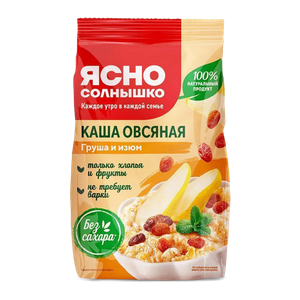 Ясно Солнышко овсяная Груша-Изюм, 300г - заказать готовый завтрак Симферополь