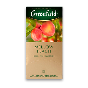 Чай Greenfield Mellow Peach зеленый с ароматом персика и мандарина, 25шт - заказать чай Симферополь