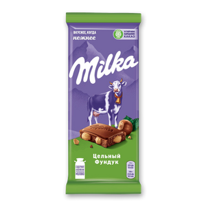Молочный шоколад Milka, цельный фундук - заказать шоколад Симферополь