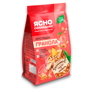ЯС Гранола КЛУБНИКА-ПЕРСИК-МИНДАЛЬ 250г - заказать готовый завтрак Симферополь