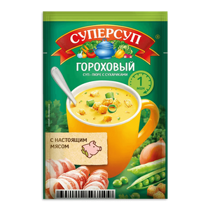 РУССКИЙ ПРОДУКТ Суперсуп-пюре гороховый с сухариками 21,8г - заказать продукты быстрого приготовления Симферополь