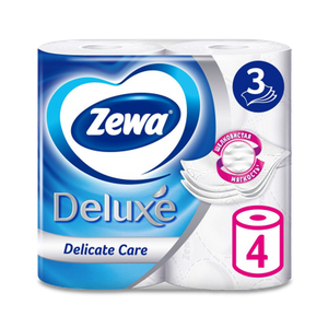 Zewa Deluxe туалетная бумага 4 шт 3 слоя белая - заказать бумажная продукция Симферополь