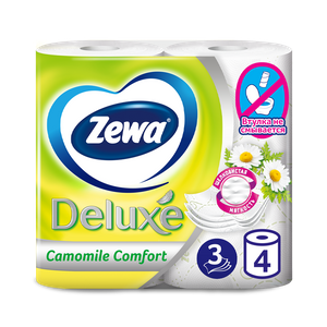 Zewa Deluxe туалетная бумага 4 шт 3 слоя ромашка - заказать бумажная продукция Симферополь