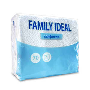 Family Ideal Салфетки 70 шт белые - заказать бумажная продукция Симферополь