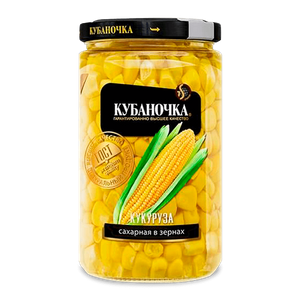 Кукуруза сахарная в зернах "Кубаночка" ст/б 360г - заказать консервы Симферополь