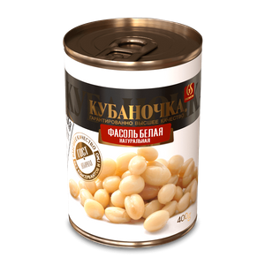 Фасоль белая натуральная "Кубаночка" ж/б 400г - заказать консервы Симферополь