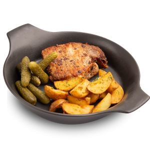 Стейк свиной с картофельными дольками - заказать вторые блюда Симферополь