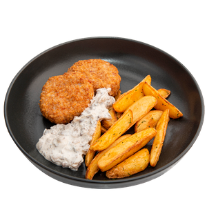 Котлеты домашние с картофелем под грибным соусом - заказать вторые блюда Керчь